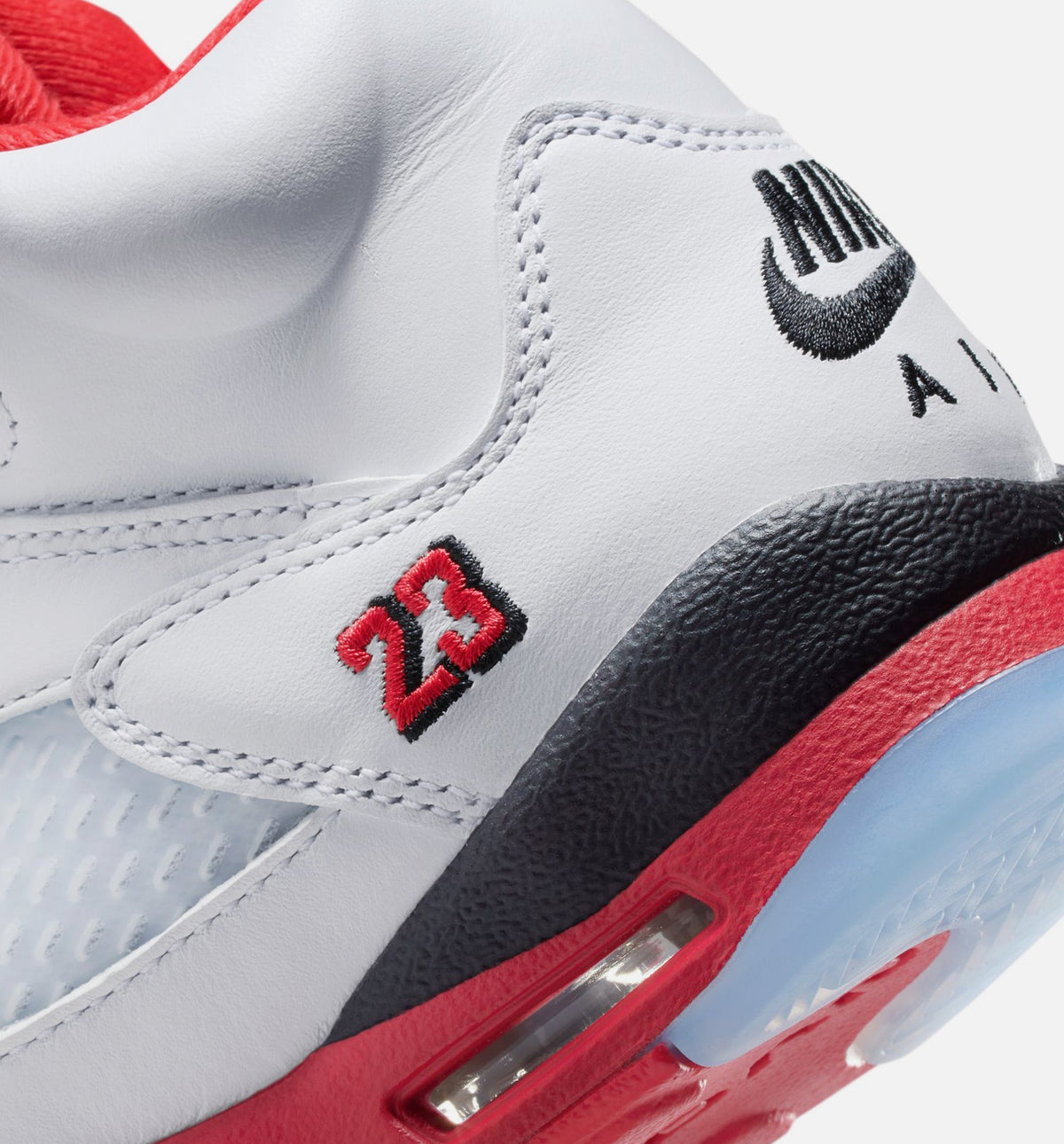 Air Jordan 5 Retro "Fire Red" Big Kids' Shoe – White/Fire Red/Black