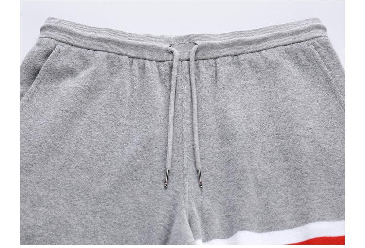 Thom Browne Style Unisex Straight-Leg Trousers with Signature Four-Bar Detail