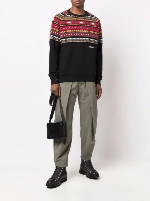 COUNTY OF MILAN folk-pattern sweatshirt