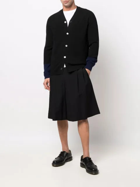 Comme Des Garçons Shirt two-tone wool cardigan