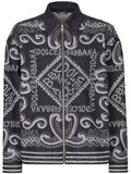 Dolce & Gabbana logo-print cotton shirt jacket
