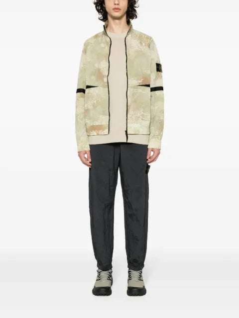 Stone Island Compass-badge abstract-print jacket