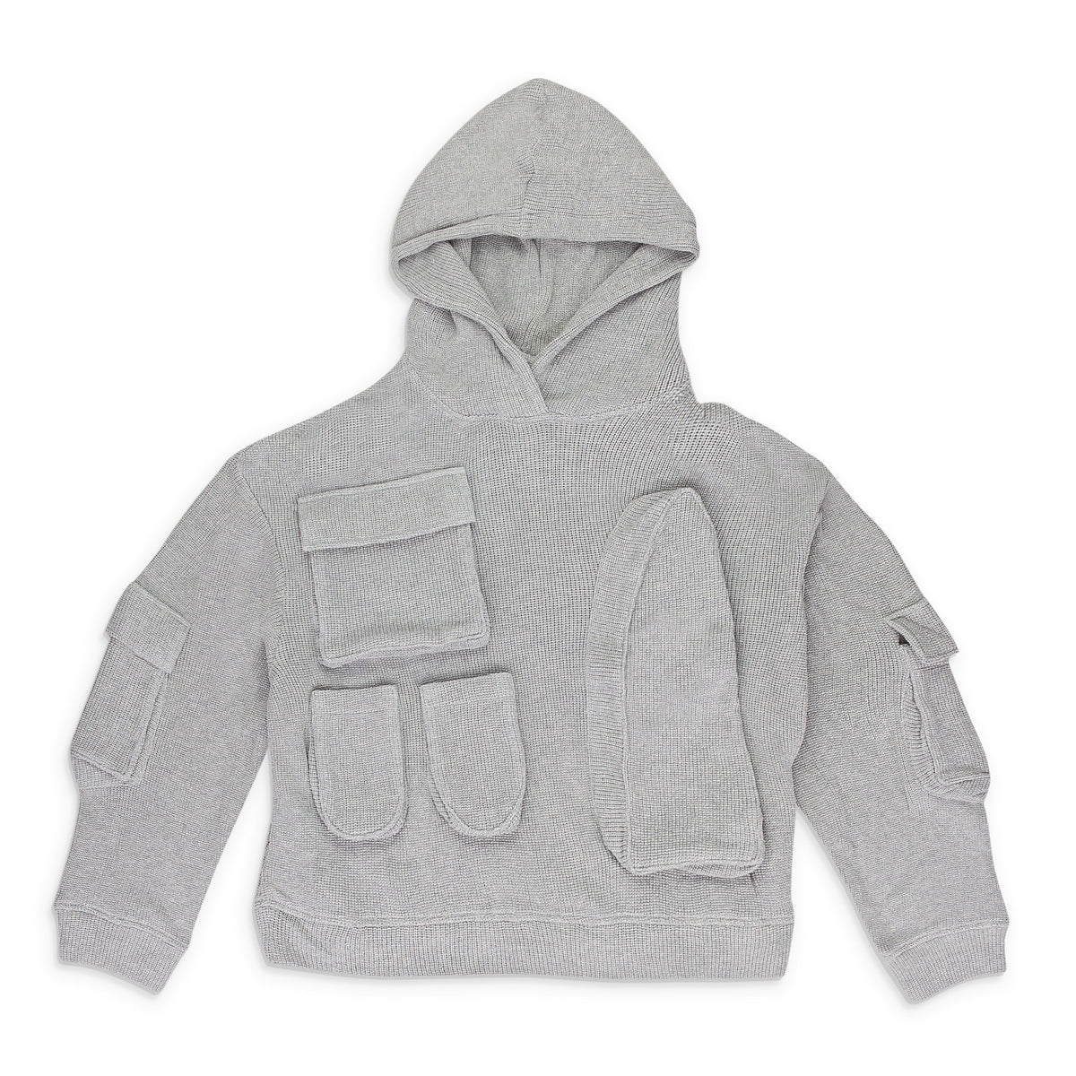 GRAY MULTI POCKET SWEATSHIRT