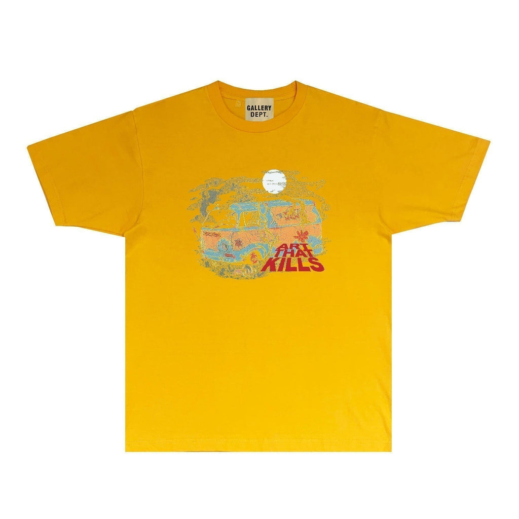 Gallery Dept T Shirt Retro Printed Loose Short-Sleeved Shirt