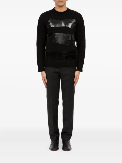 MM6 Maison Margiela metallic stripe knitted sweater