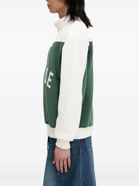 RHUDE embroidered colour-block half-zip sweatshirt