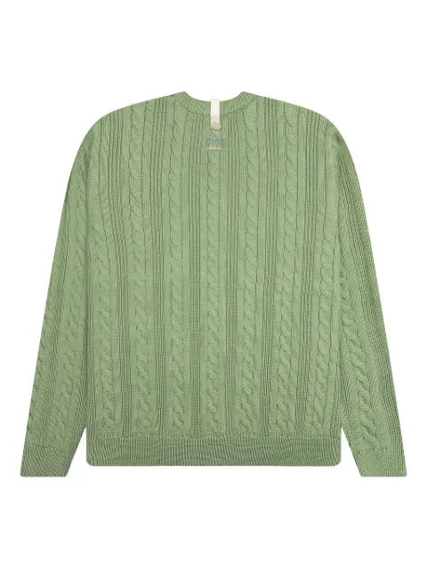 Advisory Board Crystals cable-knit crew-neck sweater