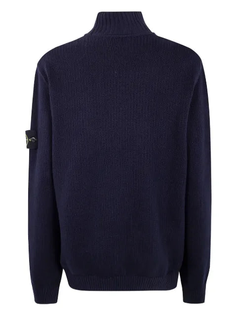 Stone Island high-neck logo-patch sweater
