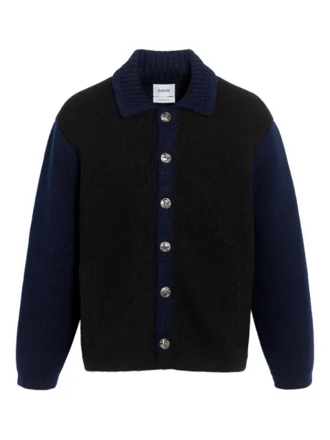 Barrie colour-block button cardigan