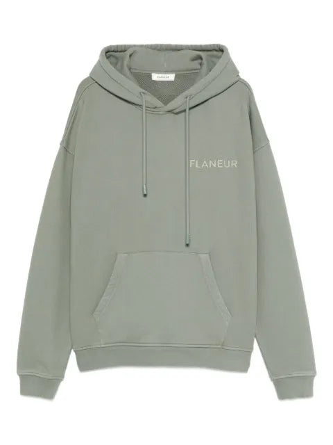 FLÂNEUR logo-embroidered hoodie