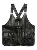 Yohji Yamamoto pocketed leather waistcoat