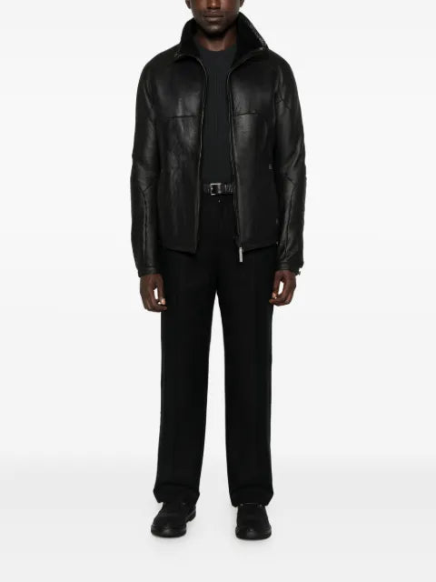 Isaac Sellam Experience panelled zip-front leather jacket