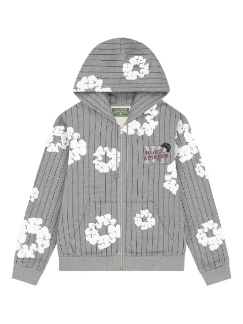 Denim Tears pinstripe wreath zip hoodie