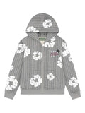 Denim Tears pinstripe wreath zip hoodie