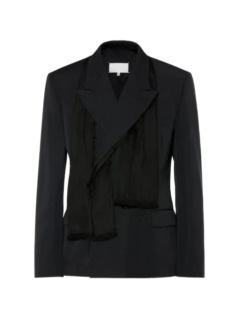 Maison Margiela scarf tailored wool jacket