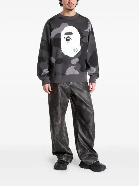 A BATHING APE® ape head camouflage sweatshirt
