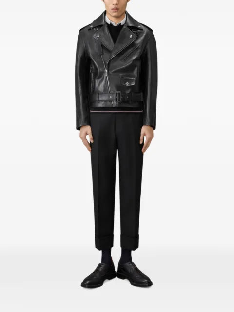 Thom Browne merino wool RWB rib stitch sweater