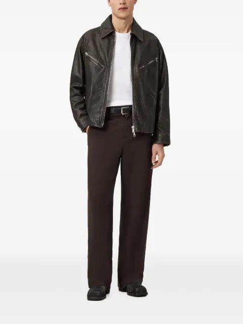 AllSaints zip-up leather jacket