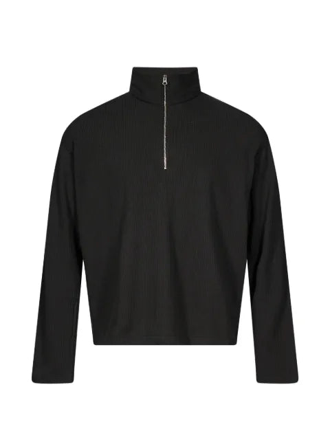 Another Aspect ribbed-knit half-zip sweater