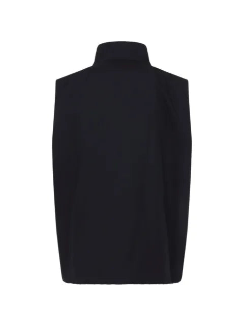 Jil Sander logo-print funnel-neck gilet