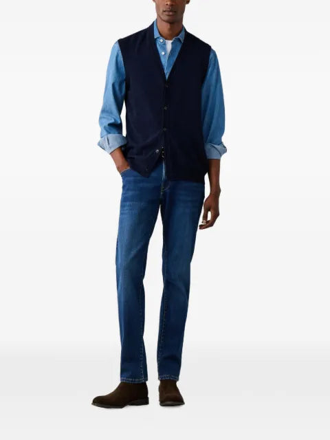 Hackett London button-up knitted vest