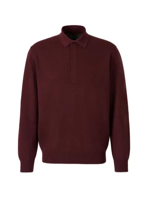 Canali long-sleeve polo sweater