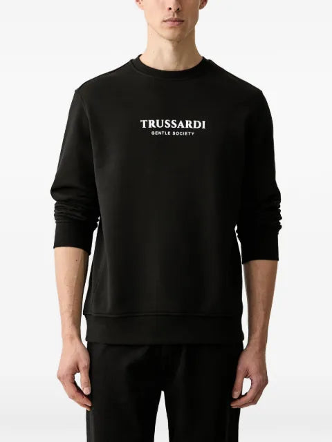 Trussardi logo-print crew-neck sweater