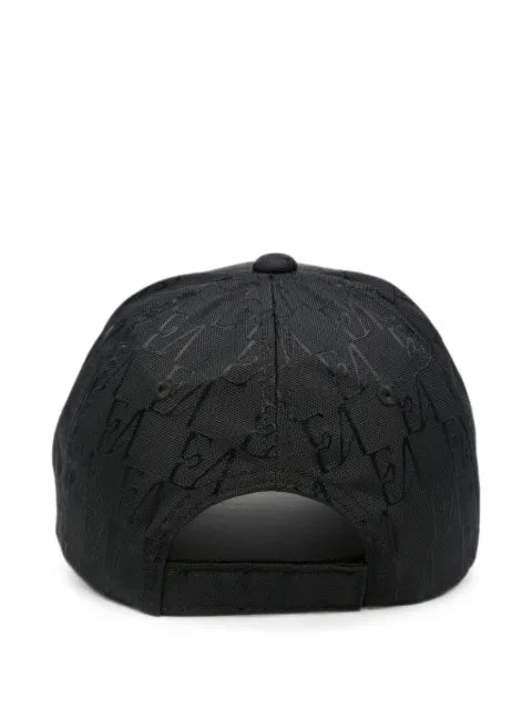 Emporio Armani baseball cap in monogram jacquard with touch-strap fastening