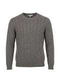 Malo cable-knit crew-neck sweater
