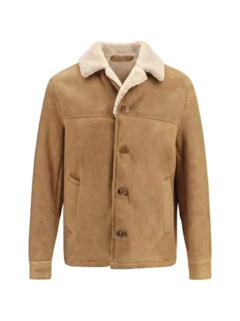 Salvatore Santoro shearling-collar button-up jacket
