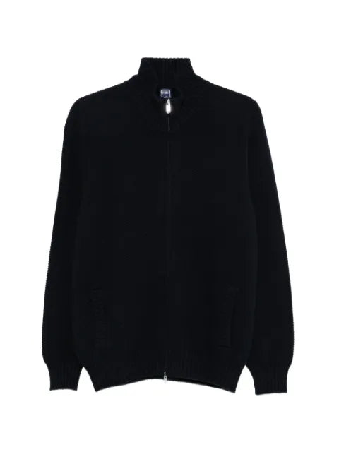 Fedeli textured-knit zip-up cardigan