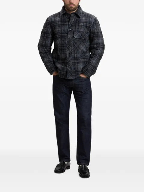 Woolrich checked quilted shirt jacket