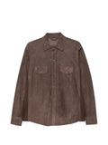 Eleventy suede panelled jacket