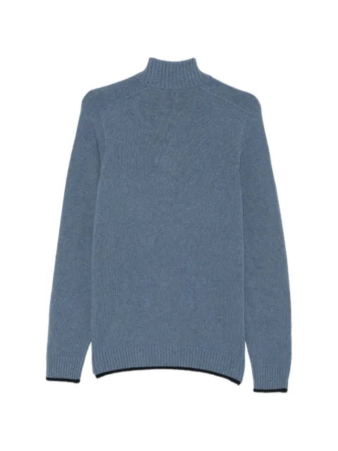AROVESCIO ribbed-knit zip-fastening sweater
