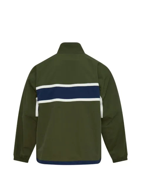 Vowels logo-print striped jacket
