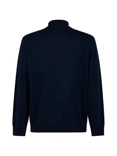 Canali zip-up high-neck cardigan