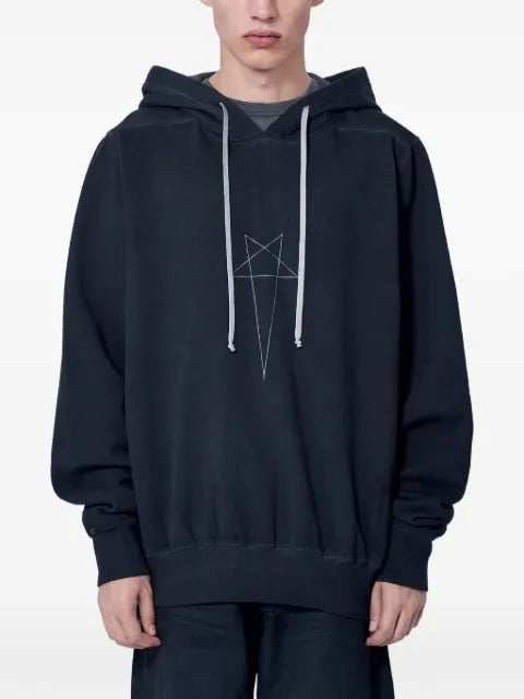 Rick Owens DRKSHDW pentagram-print hoodie