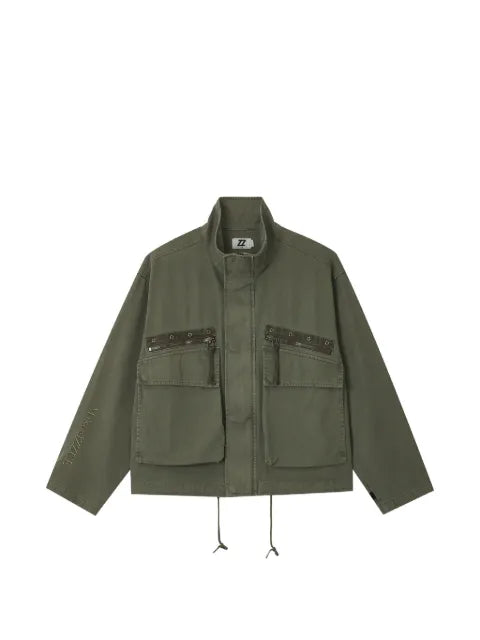 izzue multi-pocket drawstring jacket