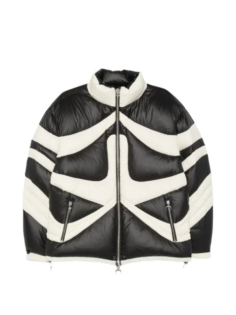 THUG CLUB quilted panelled padded jacket