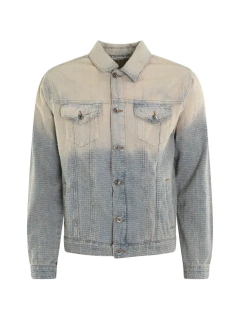 FLÂNEUR faded tweed denim jacket