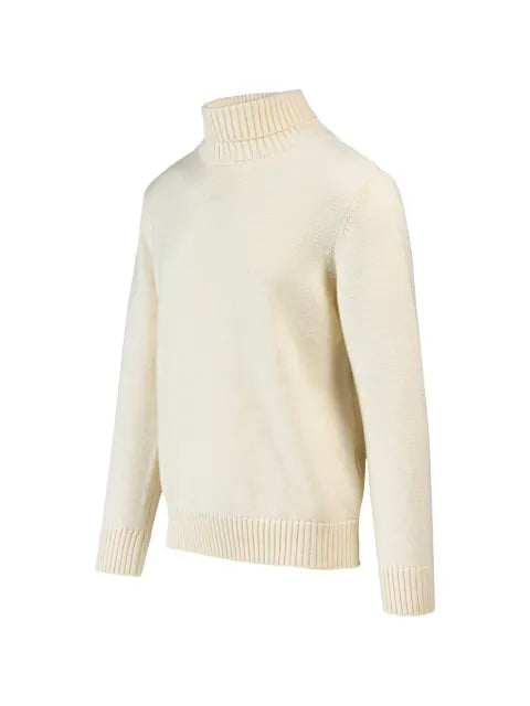 Add ribbed-trim turtleneck sweater