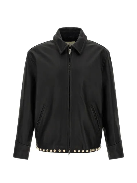 Second/Layer Rider stud-embellished leather jacket