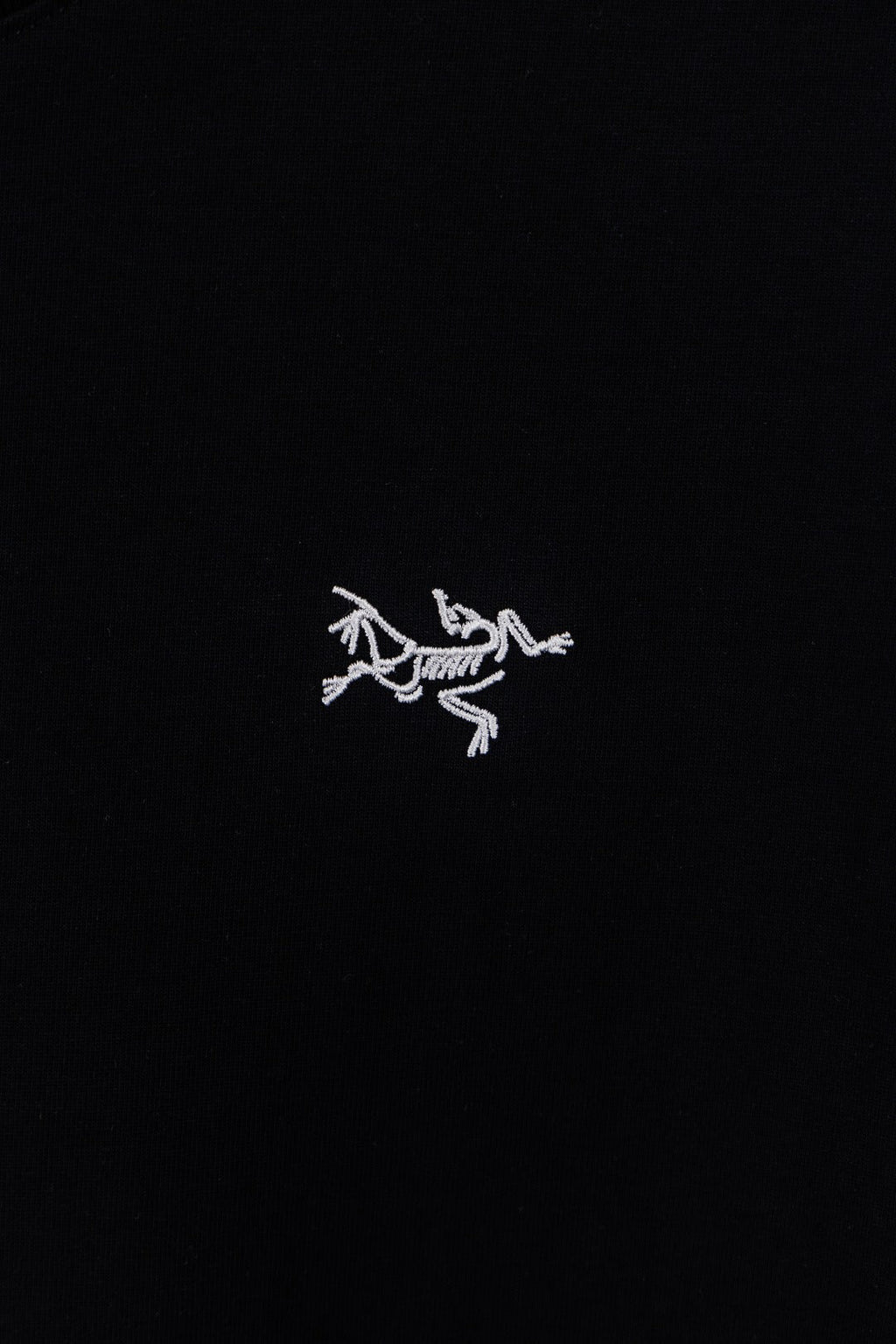Arc'teryx Spring Summer Black Casual Tee Contrast Stitching Bird Logo Short‑Sleeve T‑Shirt