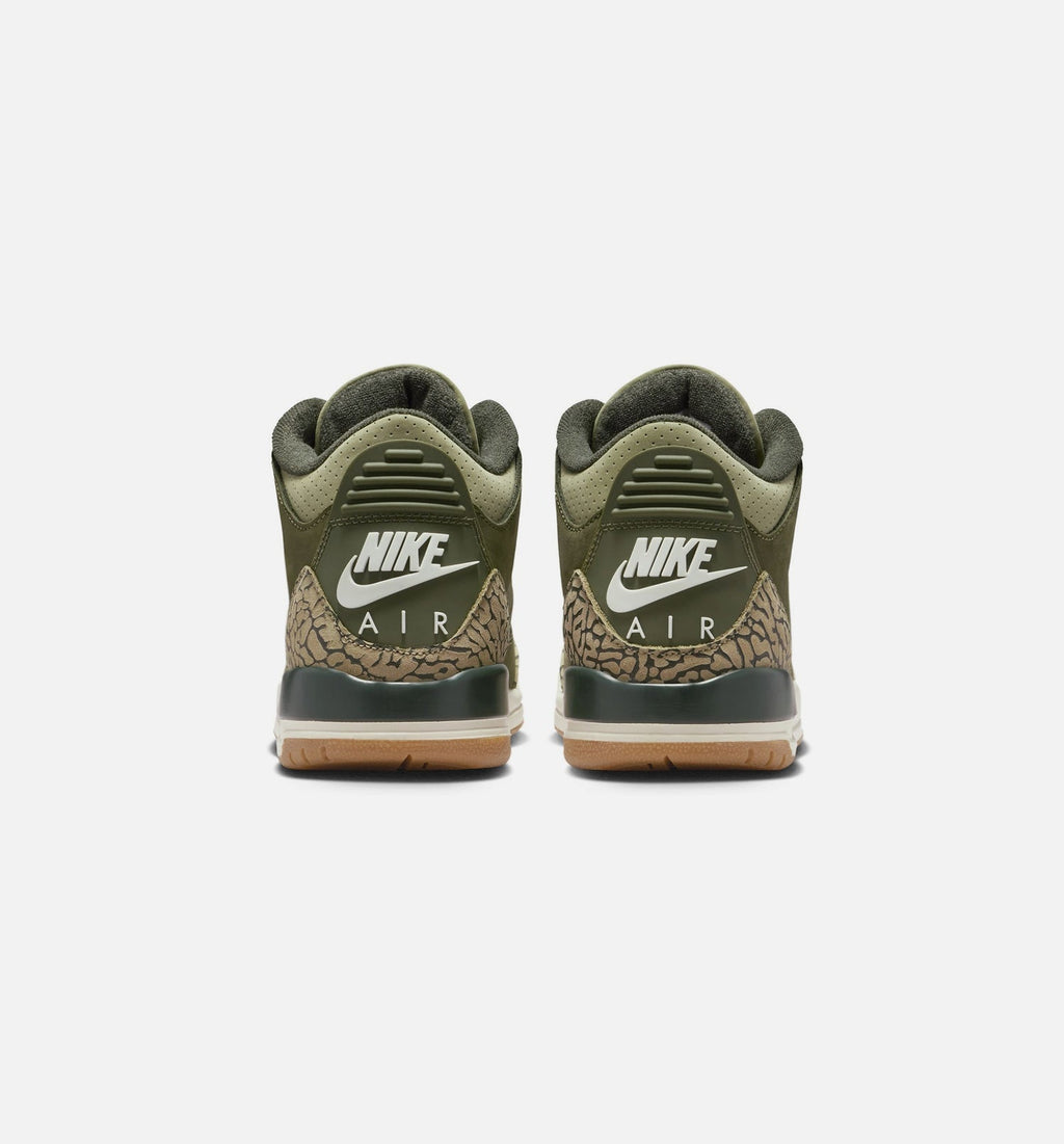 Air Jordan 3 Retro Grade School Lifestyle Shoe - Medium Olive/Sequoia/Neutral Olive/Sail