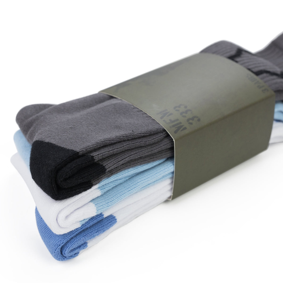 Blue 3 Pack Socks