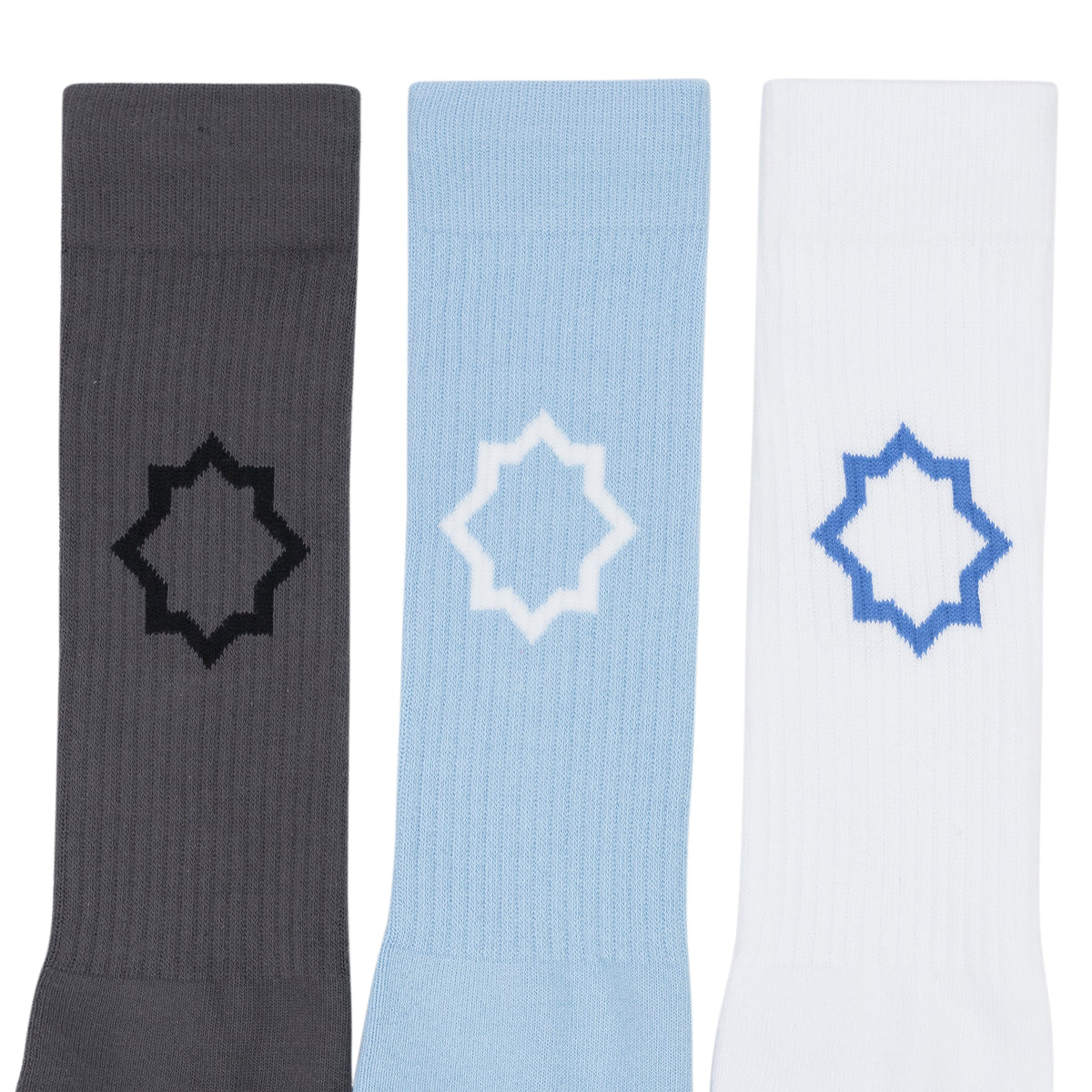 Blue 3 Pack Socks