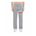Thom Browne Style Unisex Straight-Leg Trousers with Signature Four-Bar Detail