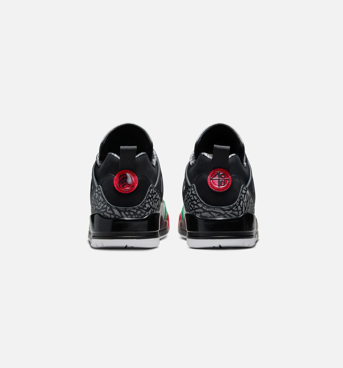Spizike Low Black & Classic Green Men's Shoes - Black/Classic Green/White/Varsity Red