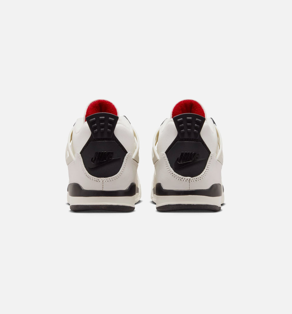 Air Jordan 4 Retro "Flight Club" Preschool Lifestyle Shoes – Sail/Black/University Red