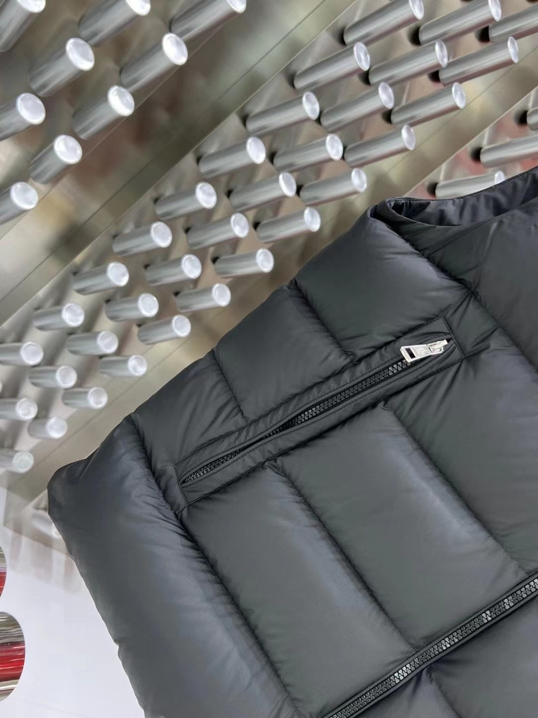 Moncler Dark Grey Cardere Hooded Down Vest